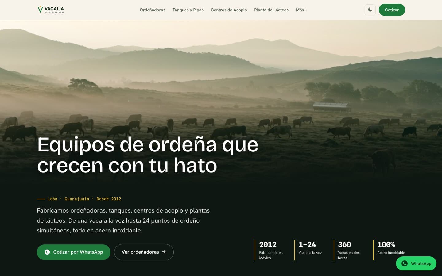 Vacalia Agroindustrial, sitio de demostración creado por INGEN