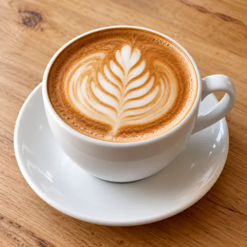 Latte con arte en espuma