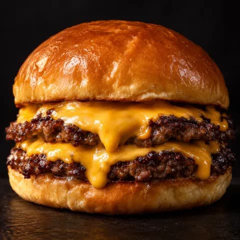 Hamburguesa smash doble con queso